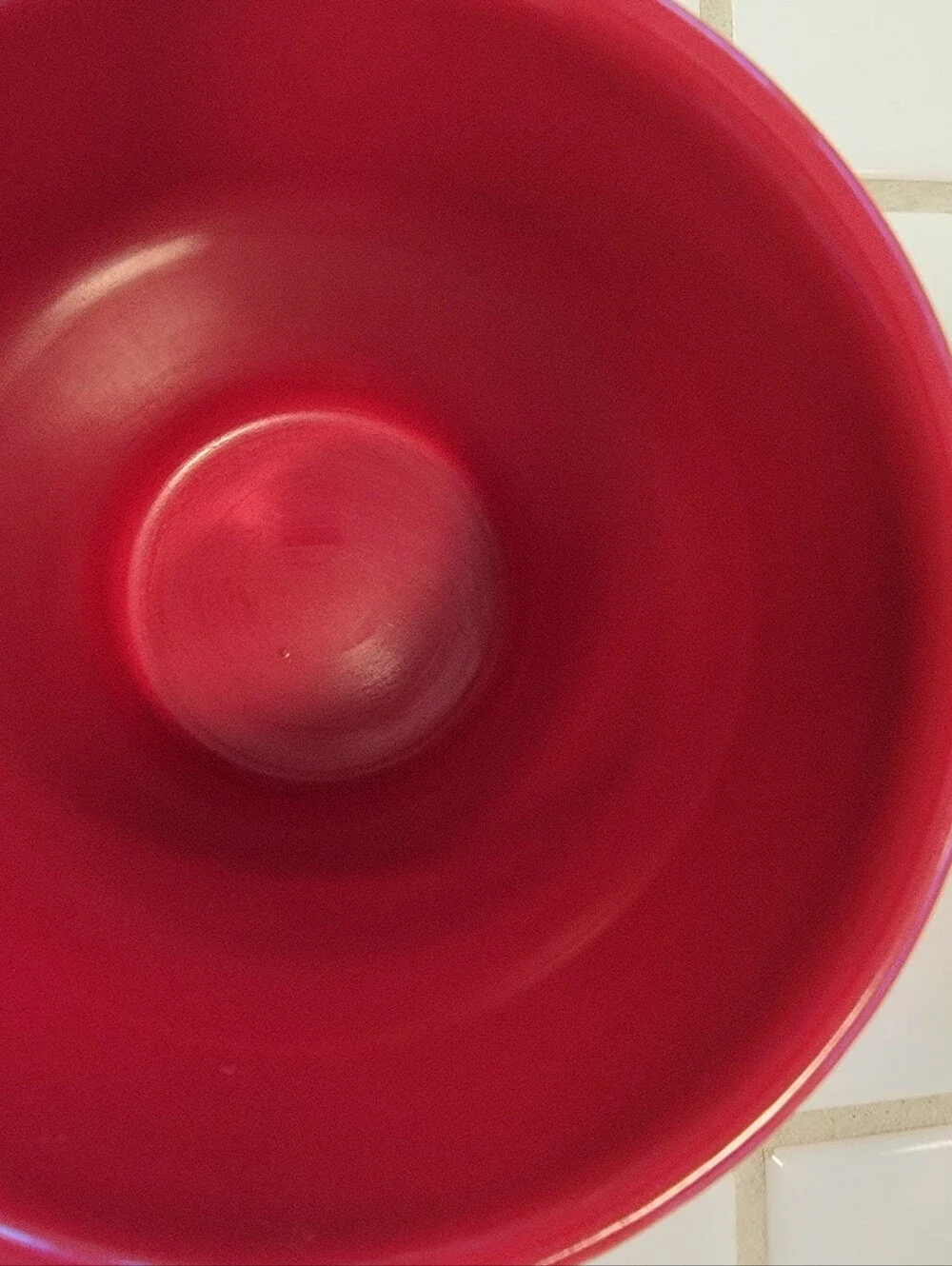 Crate & Barrel Red Polka Dot Ceramic Coffee Mugs - Set of 2